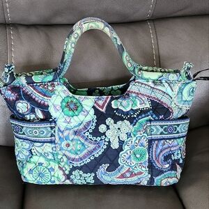 Vera Bradley Women's Gabby Satchel Blue Rhapsody Patterned Bag